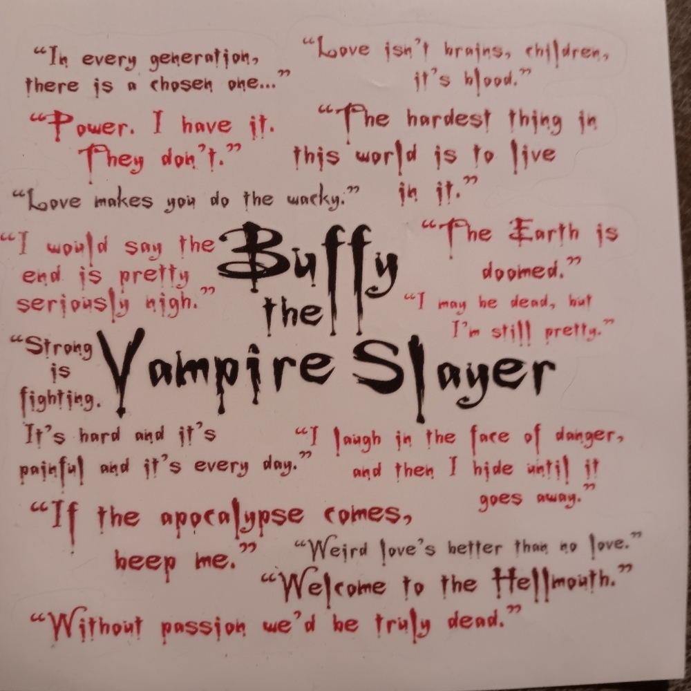 Buffy the Vampire Slayer Home Design Stickers - Black and Red